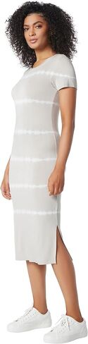 Andrew Marc Women's Short Sleeve Cascade Tie Dye Midi Dress in Saudi Arabia