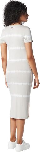 Andrew Marc Women's Short Sleeve Cascade Tie Dye Midi Dress in Saudi Arabia