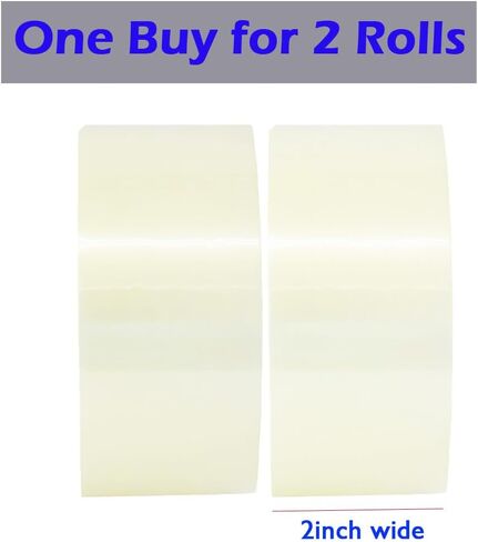2 Rolls Clear Packing Tape 2 inch X 100 Yards Per Roll, 2 mil Thick, Heavy Duct Wide Carton Packaging Tape Box Tape for Shipping Moving Sealing Mailing Office Storage in Saudi Arabia