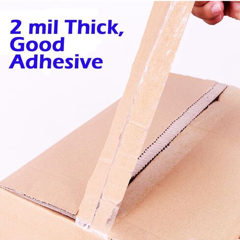 2 Rolls Clear Packing Tape 2 inch X 100 Yards Per Roll, 2 mil Thick, Heavy Duct Wide Carton Packaging Tape Box Tape for Shipping Moving Sealing Mailing Office Storage in Saudi Arabia