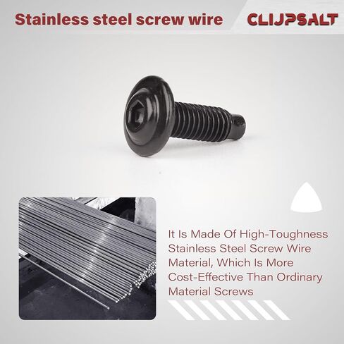 10 Pcs - M5 * 12.5 14 - for Ducati Motorcycle Fairing Shell Stainless Steel Screws Bolt Kit, for Ducati Panigale V2 V4 / 848~1299 / Streetfighter Supersport 950 (Black - 10 Pcs, M5 x 14mm) in Saudi Arabia