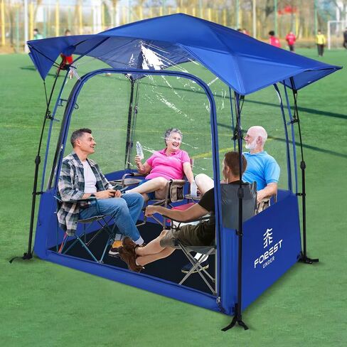 Waterproof Sports Tent with Removable Rainfly,Instant Pop Up Sport Tent,Portable and Durable Outdoor Clear Tent - 1~4 People(Blue Orange) in Saudi Arabia