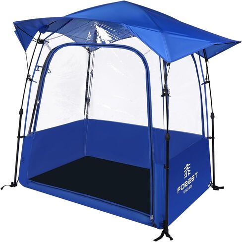 Waterproof Sports Tent with Removable Rainfly,Instant Pop Up Sport Tent,Portable and Durable Outdoor Clear Tent - 1~4 People(Blue Orange) in Saudi Arabia