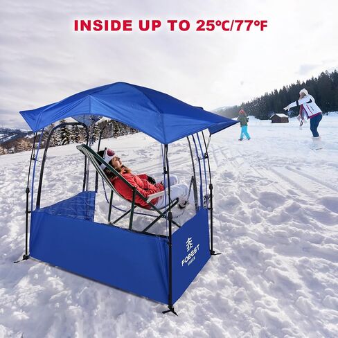 Waterproof Sports Tent with Removable Rainfly,Instant Pop Up Sport Tent,Portable and Durable Outdoor Clear Tent - 1~4 People(Blue Orange) in Saudi Arabia