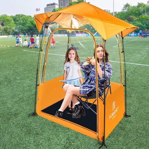 Waterproof Sports Tent with Removable Rainfly,Instant Pop Up Sport Tent,Portable and Durable Outdoor Clear Tent - 1~4 People(Blue Orange) in Saudi Arabia