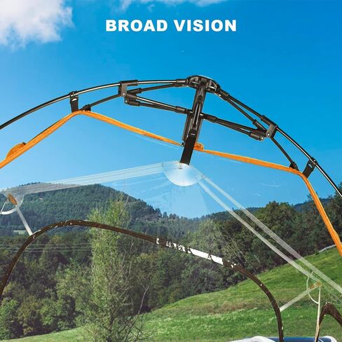 Waterproof Sports Tent with Removable Rainfly,Instant Pop Up Sport Tent,Portable and Durable Outdoor Clear Tent - 1~4 People(Blue Orange) in Saudi Arabia