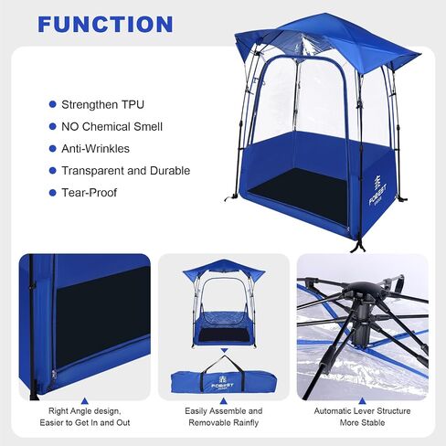 Waterproof Sports Tent with Removable Rainfly,Instant Pop Up Sport Tent,Portable and Durable Outdoor Clear Tent - 1~4 People(Blue Orange) in Saudi Arabia