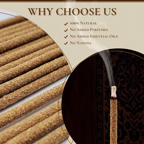 Palo Santo Incense Sticks (30 Sticks), 100% Natural sustainably harvested Peruvian Palo Santo, Suitable for Meditation, Relaxation, and Spiritual Purification in Saudi Arabia