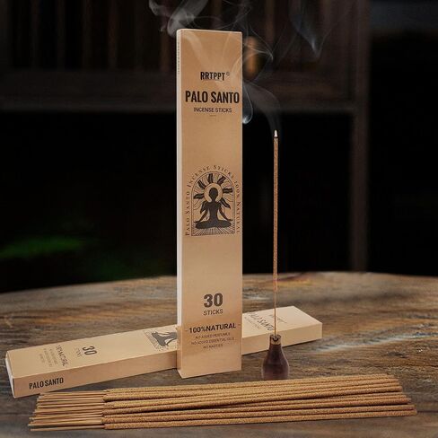 Palo Santo Incense Sticks (30 Sticks), 100% Natural sustainably harvested Peruvian Palo Santo, Suitable for Meditation, Relaxation, and Spiritual Purification in Saudi Arabia