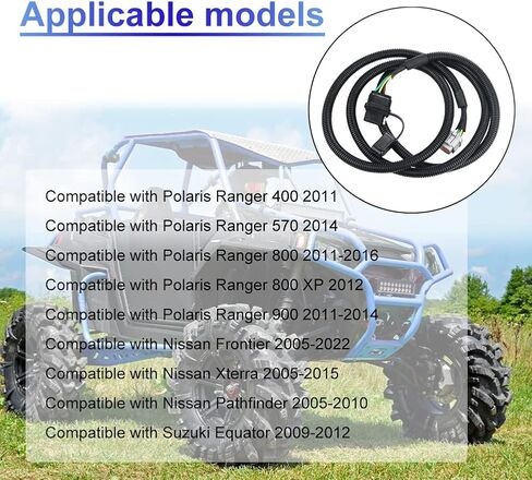 WATERWICH 4-Way Flat Trailer Wiring Harness Compatible with 2005-2022 Nissan Frontier 2005-2010 Pathfinder 2005-2015 Xterra 2009-2012 Suzuki Equator in Saudi Arabia