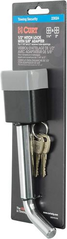CURT 23024 Trailer Hitch Lock, 1/2-Inch Pin Diameter, 5/8-Inch Adapter, Fits 1-1/4 or 2-Inch Receiver in Saudi Arabia