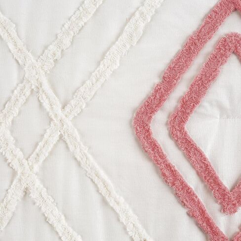 Sweet Jojo Designs Mauve Pink Boho Arrow Girl Baby Crib Bedding Set Infant Nursery Room Blanket Fitted Sheet Skirt Diaper Stacker 4p Rose Ivory Modern Bohemian Farmhouse Shabby Chic Arrow Diamond Tuft in Saudi Arabia