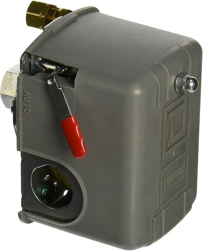 مفتاح ضغط Pumptrol مربع D لضاغط الهواء المضغوط 9013FHG12J52M1X 95-125 رطل لكل بوصة مربعة مع أداة التفريغ ورافعة التشغيل/الإيقاف (Paks) in Kuwait