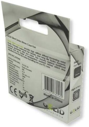 مروحة كمبيوتر Gelid Solutions Silent 6 - 60 مم، 3 Pin Molex، 60x60x15.5 مم، سرعة المروحة: 3200 دورة في الدقيقة، محمل مائي، FN-SX06-32، هادئ جدًا، مستوى الضوضاء 24 ديسيبل، اللون أسود in Kuwait
