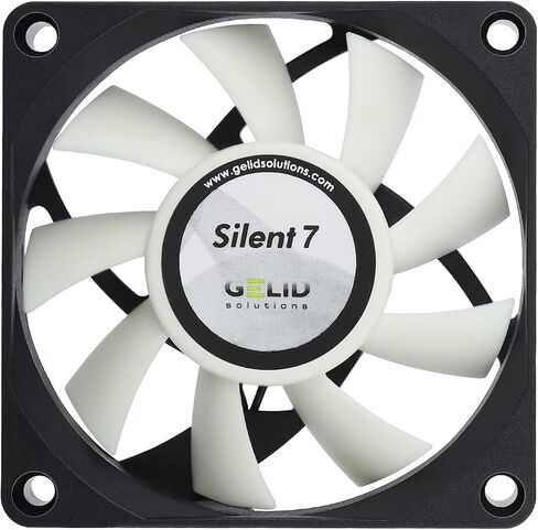 مروحة كمبيوتر Gelid Solutions Silent 6 - 60 مم، 3 Pin Molex، 60x60x15.5 مم، سرعة المروحة: 3200 دورة في الدقيقة، محمل مائي، FN-SX06-32، هادئ جدًا، مستوى الضوضاء 24 ديسيبل، اللون أسود in Kuwait