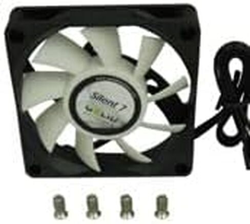 مروحة كمبيوتر Gelid Solutions Silent 6 - 60 مم، 3 Pin Molex، 60x60x15.5 مم، سرعة المروحة: 3200 دورة في الدقيقة، محمل مائي، FN-SX06-32، هادئ جدًا، مستوى الضوضاء 24 ديسيبل، اللون أسود in Kuwait