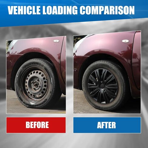 مجموعة أغطية المحور مقاس 16 بوصة مكونة من 4 أغطية حافة عجلة عالمية R16 Hub قبعات بديلة من مادة ABS ملحقات خارجية لسيارة بيك اب شاحنة الدفع الرباعي (16 بوصة، أسود غير لامع) in Kuwait