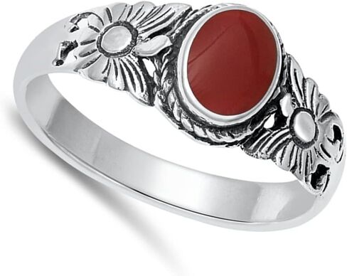 CHOOSE YOUR COLOR Sterling Silver Flower Ring in Saudi Arabia