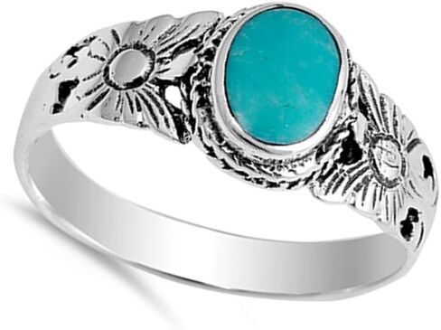 CHOOSE YOUR COLOR Sterling Silver Flower Ring in Saudi Arabia