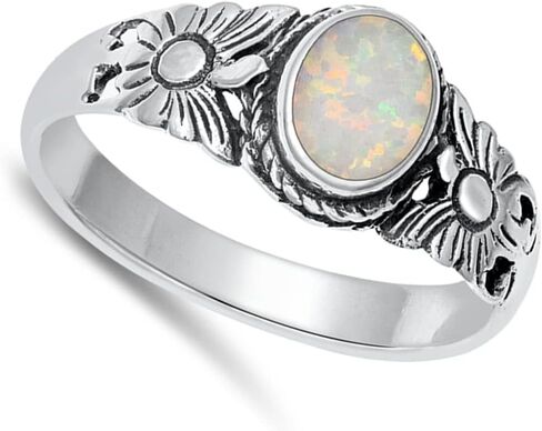 CHOOSE YOUR COLOR Sterling Silver Flower Ring in Saudi Arabia