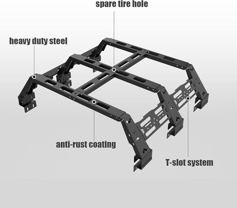 ترقية رف سرير الشاحنة المناسب لتويوتا تاكوما 2005-2022 مع غطاء تونيو in Kuwait
