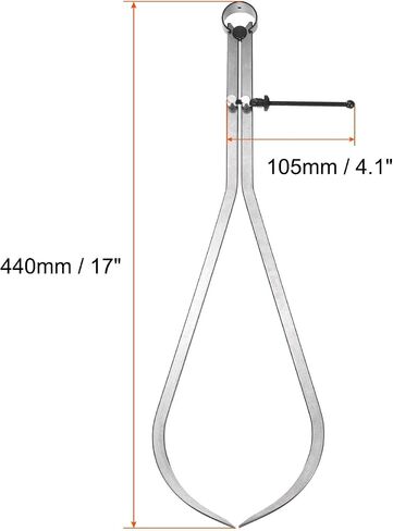 uxcell Spring Outside Caliper 25 Inch Stainless Steel Adjustable Spring Caliper Bent-Leg for Wood Turning Lathe Projects in Saudi Arabia