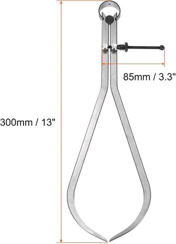 uxcell Spring Outside Caliper 25 Inch Stainless Steel Adjustable Spring Caliper Bent-Leg for Wood Turning Lathe Projects in Saudi Arabia
