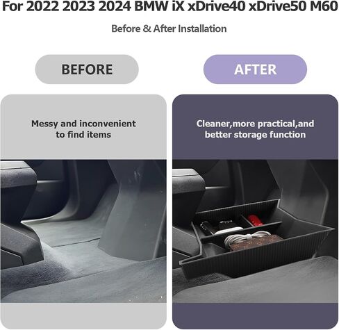 LUWU لعام 2023 2024 BMW iX منظم وحدة التحكم المركزية 2022-2024 BMW iX xDrive40 xDrive50 M60 صندوق تخزين مسند الذراع منظم وحدة التحكم السفلية صينية تخزين 2023 iX i20 منظم وحدة التحكم بمسند الذراع iX الملحقات in Kuwait