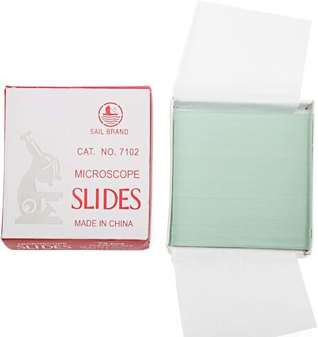 مجموعة شرائح المجهر السريعة مع 72 شريحة فارغة تم تنظيفها مسبقًا و100 غطاء زجاجي، حواف أرضية in Kuwait