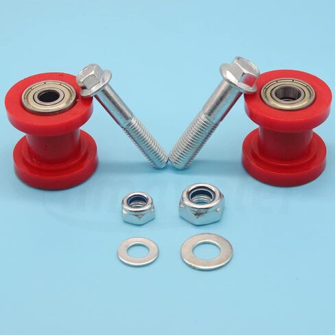 Red Chain Roller Pulley Tensioner Wheel Guide (8mm+10mm) Fit For Mini Bike Atv 125cc 140cc 160cc SSR XR125 CRF50 KLX110 Pitster Pit Dirt Bike.(Red) in Saudi Arabia