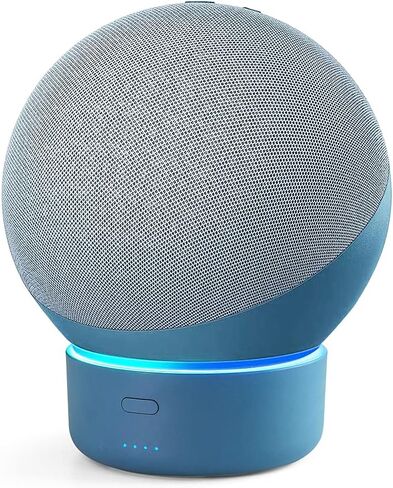 قاعدة بطارية GGMM لقاعدة شاحن Echo الجيل الرابع المحمولة تعمل مع مكبر صوت ذكي الجيل الرابع سعة بطارية 10000 مللي أمبير في الساعة تدوم طويلاً 6 ساعات، بنك طاقة أزرق (Echo 4th Gen غير متضمن) in Saudi Arabia