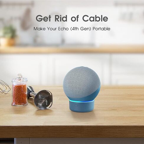 قاعدة بطارية GGMM لقاعدة شاحن Echo الجيل الرابع المحمولة تعمل مع مكبر صوت ذكي الجيل الرابع سعة بطارية 10000 مللي أمبير في الساعة تدوم طويلاً 6 ساعات، بنك طاقة أزرق (Echo 4th Gen غير متضمن) in Saudi Arabia