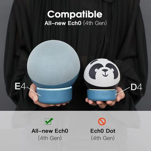 قاعدة بطارية GGMM لقاعدة شاحن Echo الجيل الرابع المحمولة تعمل مع مكبر صوت ذكي الجيل الرابع سعة بطارية 10000 مللي أمبير في الساعة تدوم طويلاً 6 ساعات، بنك طاقة أزرق (Echo 4th Gen غير متضمن) in Saudi Arabia