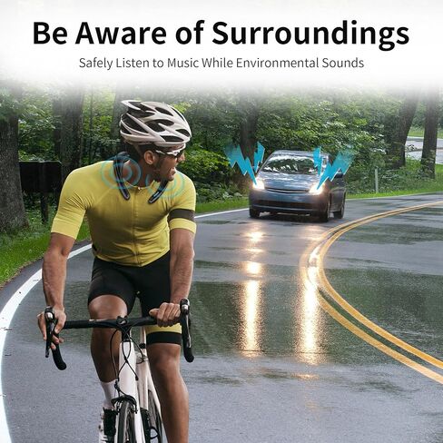 مكبر صوت بلوتوث لاسلكي للرقبة من BUGANI، صوت ستيريو ثلاثي الأبعاد، مكبرات صوت رياضية خفيفة الوزن للجسم مع 24 ساعة من مكبر صوت كتف مقاوم للماء، ميكروفون مدمج، تصميم مريح، أسود in Kuwait