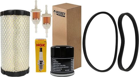 Huskey Golf Cart Tune Up Kit for Club Car Precedent 2004-Up W/ FE350 Kawasaki Motor, Includes Air Filter, Oil Filter, NGK Spark Plug, 2X Fuel Filters, Clutch Drive & Starter Generator Belt (Selective) in Saudi Arabia