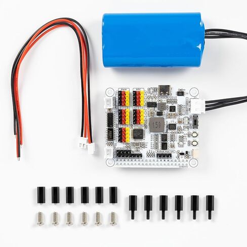 لوحة توسيع قبعة روبوت SunFounder مصممة لروبوت Raspberry Pi 4/3B+/3B/Zero W، IoT، أجهزة الاستشعار، المحركات، محرك سيرفو، بطارية قابلة لإعادة الشحن، 5V2A، مكبر صوت، ADC، PWM، IIC، UART، SPI in Kuwait