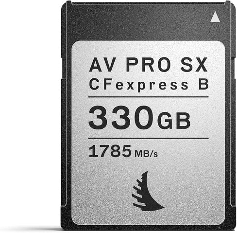 Angelbird - AV PRO CFexpress B SX - 330 جيجابايت - بطاقة ذاكرة CFexpress Type B - أداء عالي السرعة - للتصوير الفوتوغرافي والفيديو المتتابع - ما يصل إلى 12K+ RAW in Kuwait