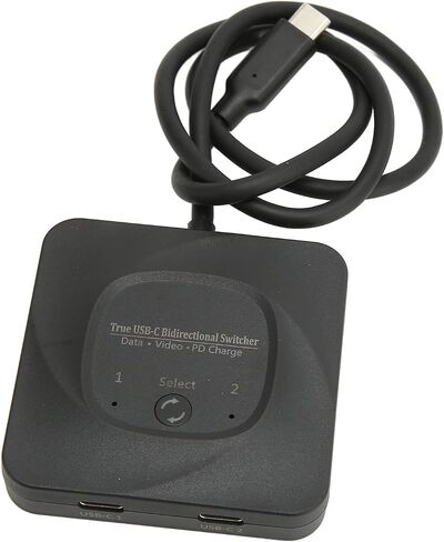 محول USB C، محول USB C ثنائي الاتجاه 2 في 1 خارج 8K 60 هرتز عالي الدقة من النوع C مع مؤشر طاقة لأجهزة الكمبيوتر، يدعم نقل البيانات ثنائي الاتجاه USB3.1 Cen2 بسرعة 10 جيجابت في الثانية in Saudi Arabia