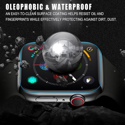 8 Pack for Apple Watch Screen Protector 45mm Series 9/8/7, [Strong Asorption] [Upgrade Flexible Film][Bubble Free] iWatch Anti-Scratch Protection HD Clear Cover in Kuwait