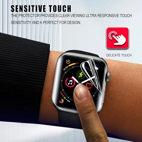 8 Pack for Apple Watch Screen Protector 45mm Series 9/8/7, [Strong Asorption] [Upgrade Flexible Film][Bubble Free] iWatch Anti-Scratch Protection HD Clear Cover in Kuwait