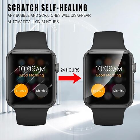 8 Pack for Apple Watch Screen Protector 45mm Series 9/8/7, [Strong Asorption] [Upgrade Flexible Film][Bubble Free] iWatch Anti-Scratch Protection HD Clear Cover in Kuwait