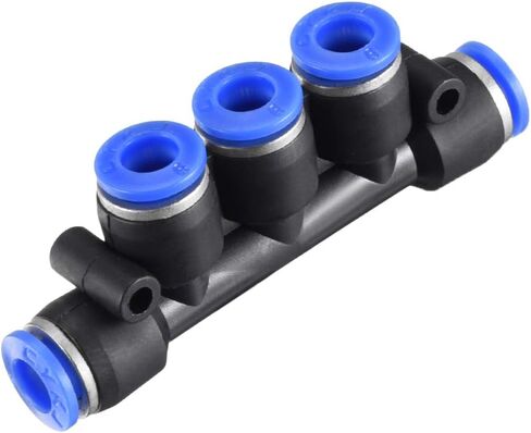 uxcell Plastic Inline Manifold Union Push to Connect Tube Fittings 6mm or 15/64" OD Push Lock 5pcs in Saudi Arabia