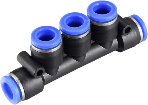 uxcell Plastic Inline Manifold Union Push to Connect Tube Fittings 6mm or 15/64" OD Push Lock 5pcs in Saudi Arabia