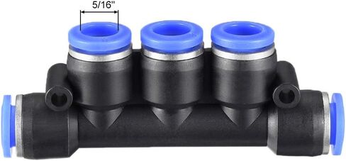 uxcell Plastic Inline Manifold Union Push to Connect Tube Fittings 6mm or 15/64" OD Push Lock 5pcs in Saudi Arabia