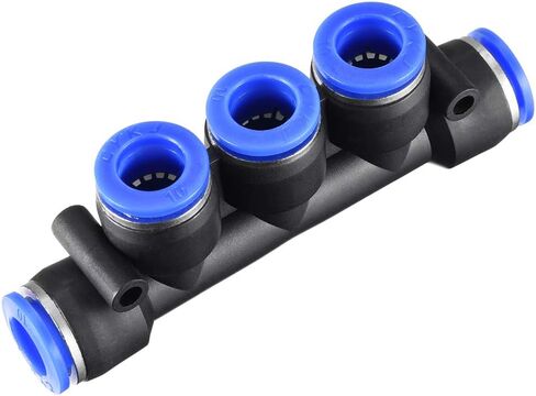 uxcell Plastic Inline Manifold Union Push to Connect Tube Fittings 6mm or 15/64" OD Push Lock 5pcs in Saudi Arabia