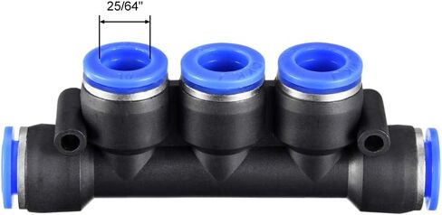 uxcell Plastic Inline Manifold Union Push to Connect Tube Fittings 6mm or 15/64" OD Push Lock 5pcs in Saudi Arabia