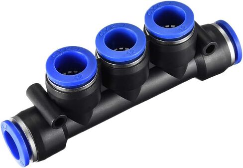 uxcell Plastic Inline Manifold Union Push to Connect Tube Fittings 6mm or 15/64" OD Push Lock 5pcs in Saudi Arabia