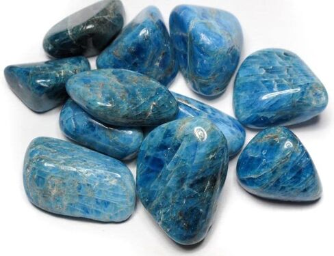 Pachamama Essentials Blue Apatite Tumbled - حجر الشفاء - كريستال شفاء 20-25 مم (1) in Saudi Arabia