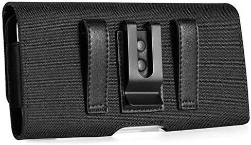 Nylon Cell Phone Holster Pouch Belt Clip Case Holder with Card Slots for iPhone 15 14 13 12 11 Pro Max, Samsung Galaxy A15 5G S24 Plus S20 S23 Fe Note 20 A53 5G A54 5G A22 A32 A52 A51 Pixel 8 7a 6a in Saudi Arabia