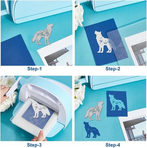 BENECREAT 4 Styles Metal Animals Cutting Dies, Elephant Wolf Horse Camel Die Cuts Embossing Stencils Template for Paper Card Making Decoration DIY Scrapbooking Album Craft Decor, 0.8mm Thick in Saudi Arabia